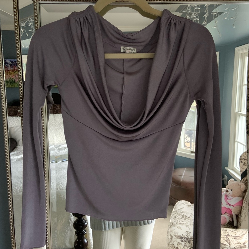 Free People Long Sleeve Cowl Neck Top.